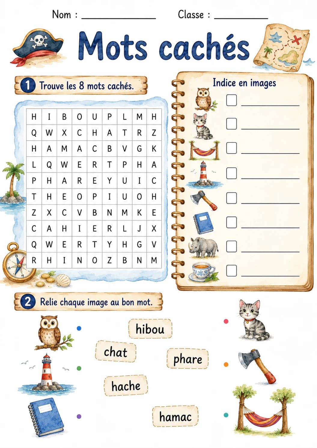 French Letter H Phonics Worksheets Pack page 9 printable worksheet preview