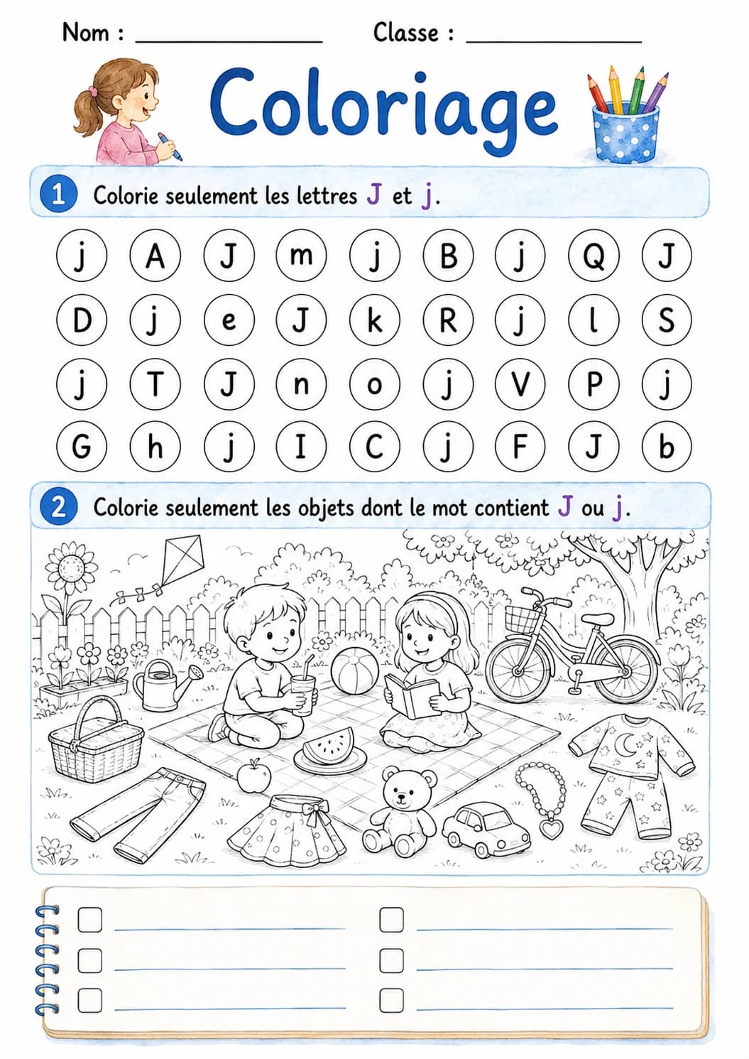 French Letter J Phonics Worksheets Pack page 6 printable worksheet preview