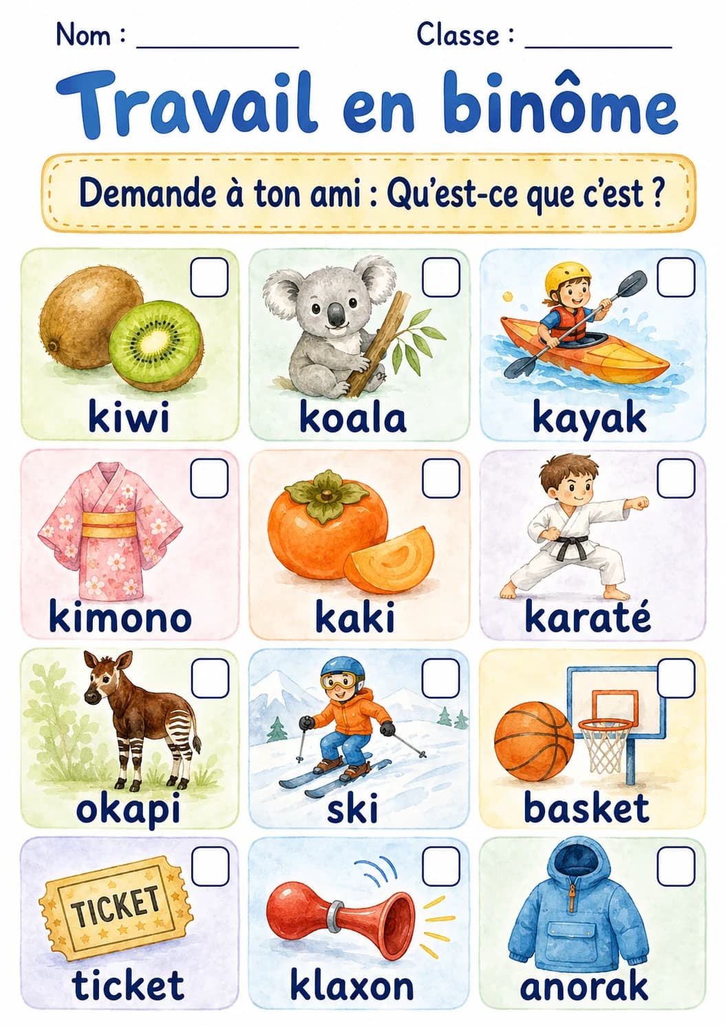 French Letter K Phonics Worksheets Pack page 5 printable worksheet preview