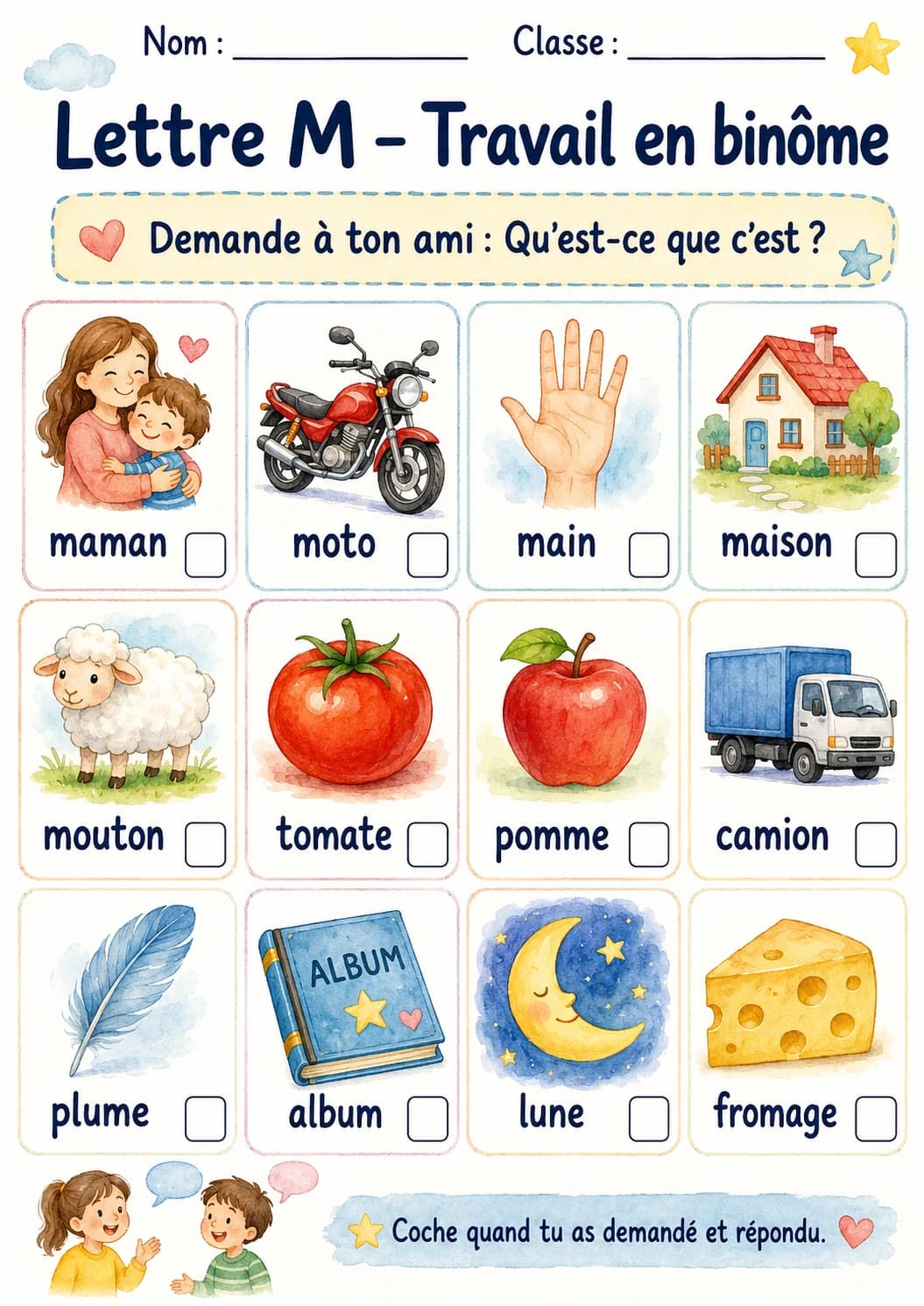 French Letter M Phonics Worksheets Pack page 5 printable worksheet preview