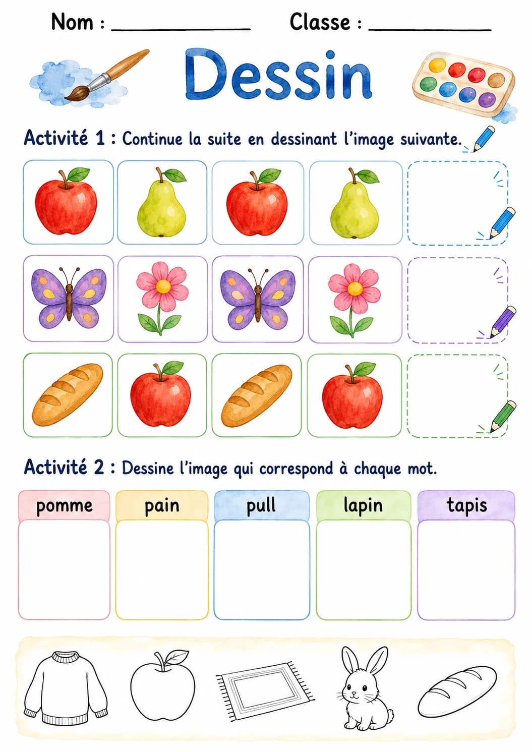 French Letter P Phonics Worksheets Pack page 9 printable worksheet preview