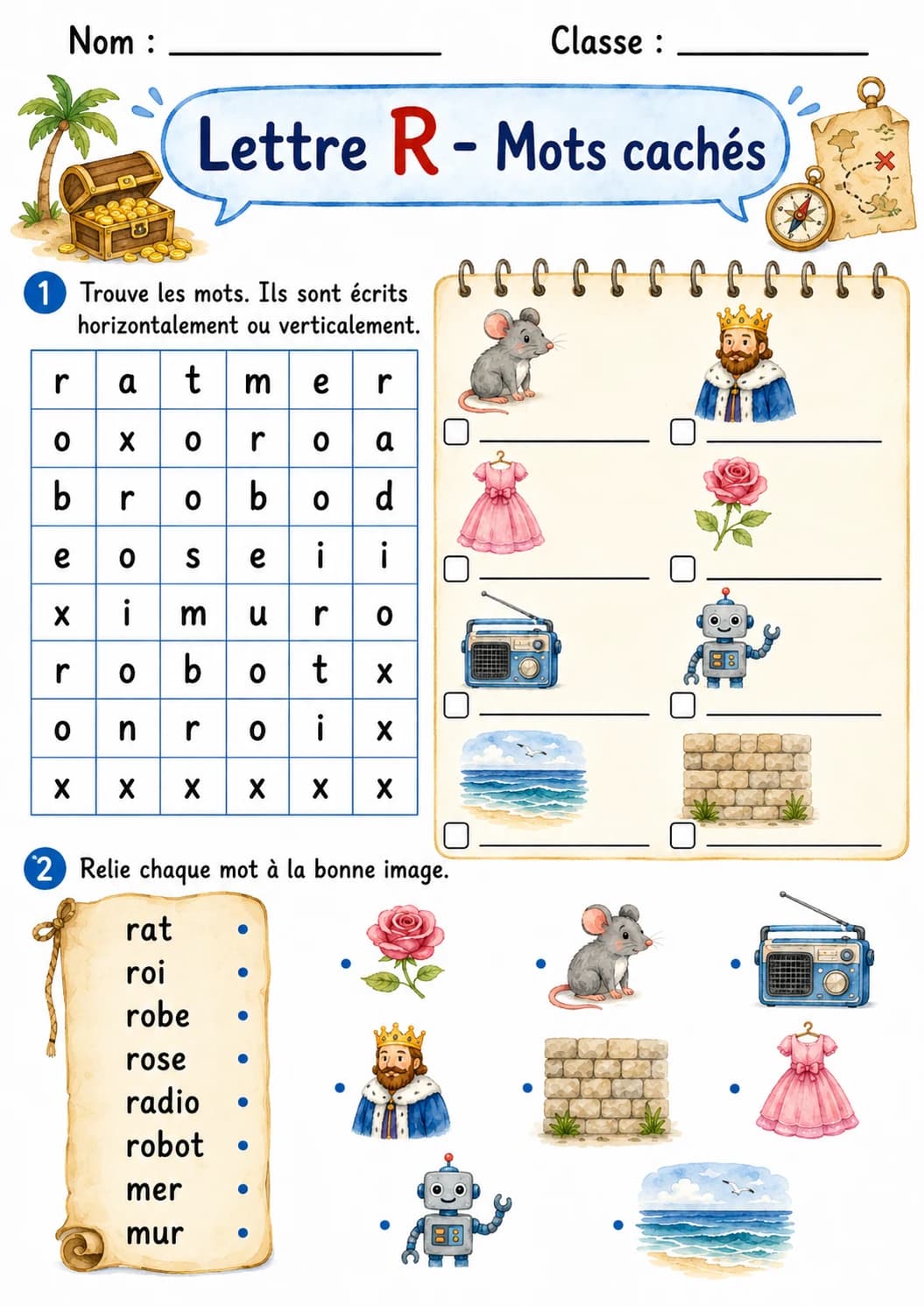 French Letter R Phonics Worksheets Pack page 8 printable worksheet preview