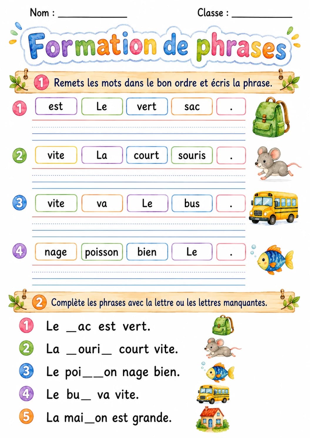 French Letter S Phonics Worksheets Pack page 9 printable worksheet preview