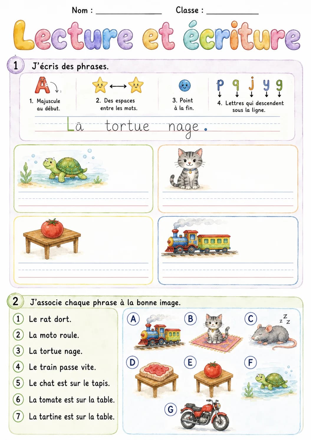 French Letter T Phonics Worksheets Pack page 10 printable worksheet preview