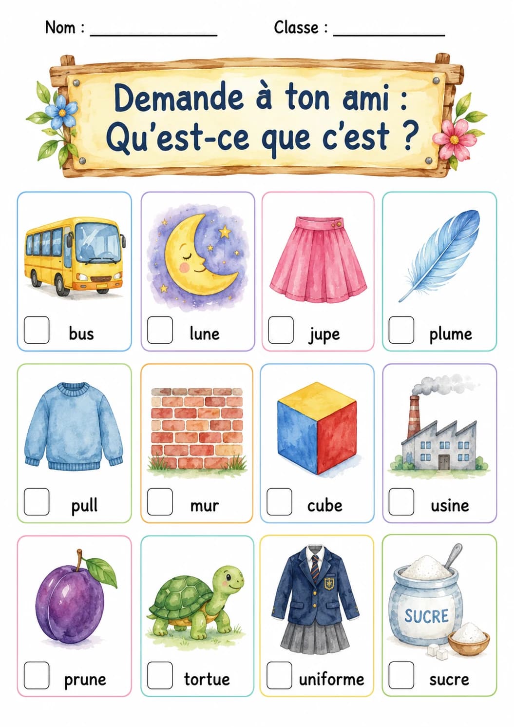 French Letter U Phonics Worksheets Pack page 5 printable worksheet preview
