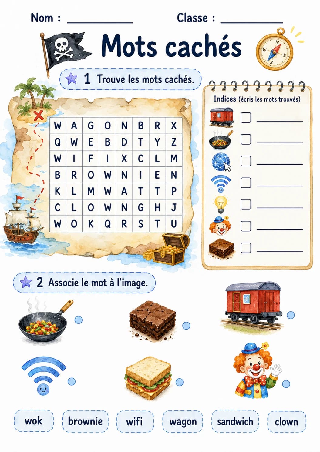 French Letter W Phonics Worksheets Pack page 9 printable worksheet preview