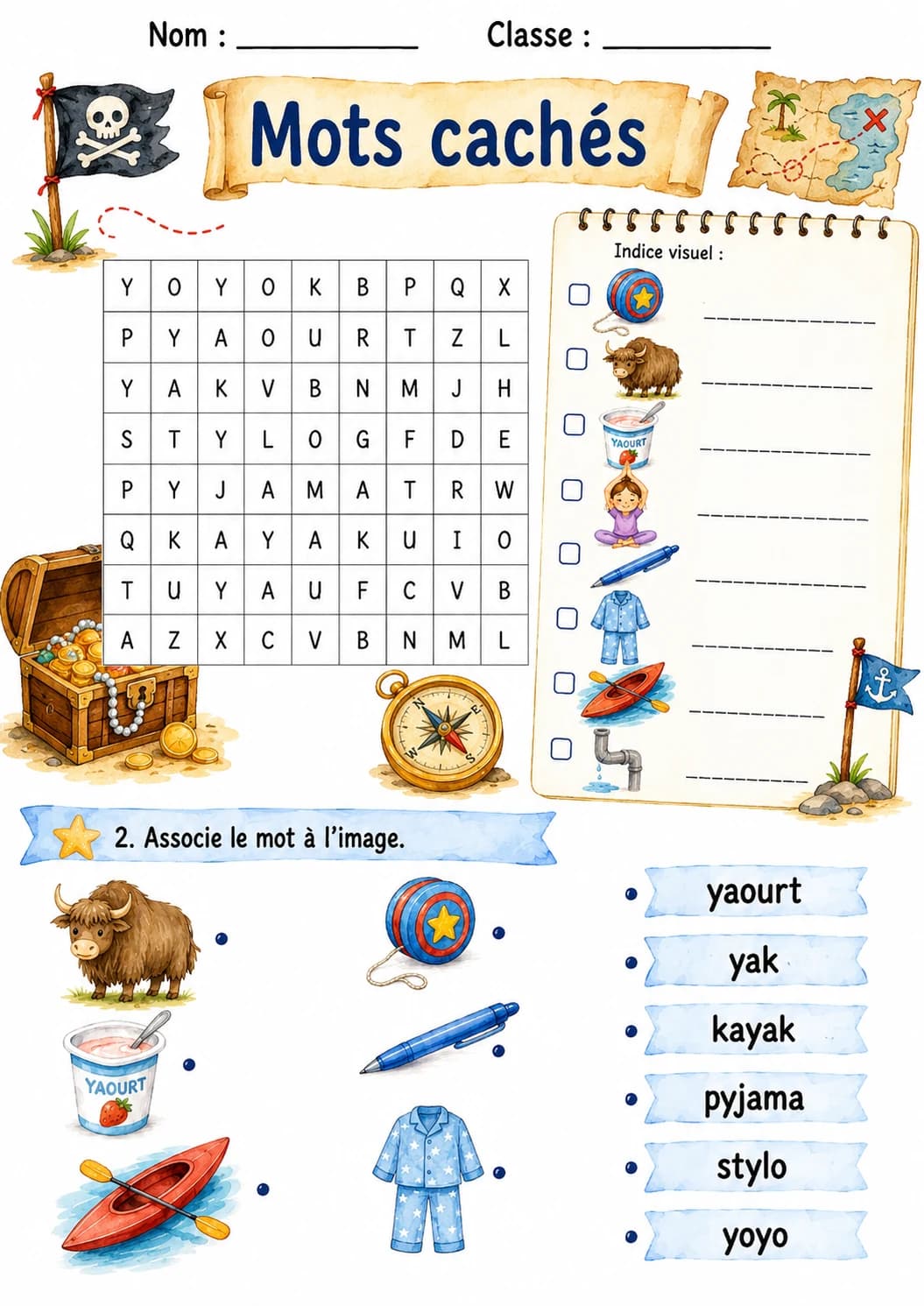French Letter Y Phonics Worksheets Pack page 2 printable worksheet preview
