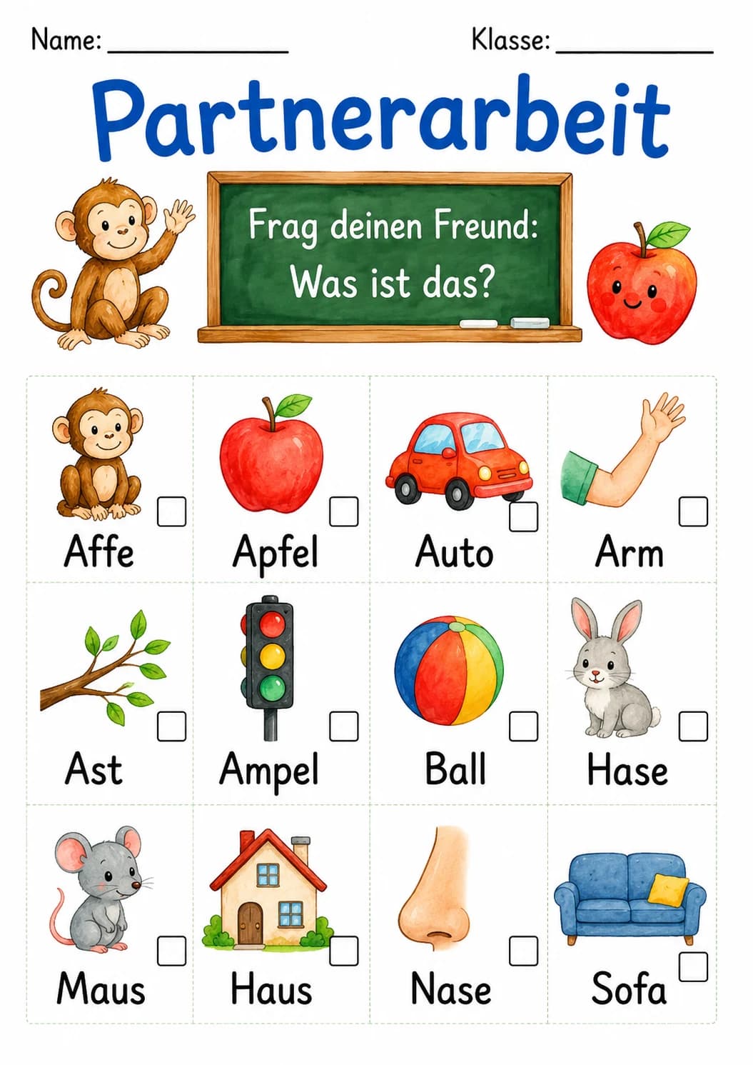 German Letter A Phonics Worksheets Pack page 3 printable worksheet preview