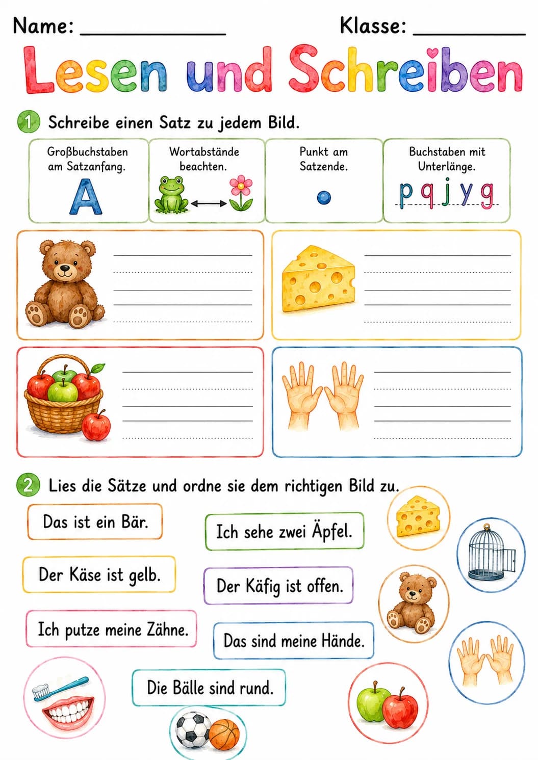 German Letter A Umlaut Phonics Worksheets Pack page 8 printable worksheet preview