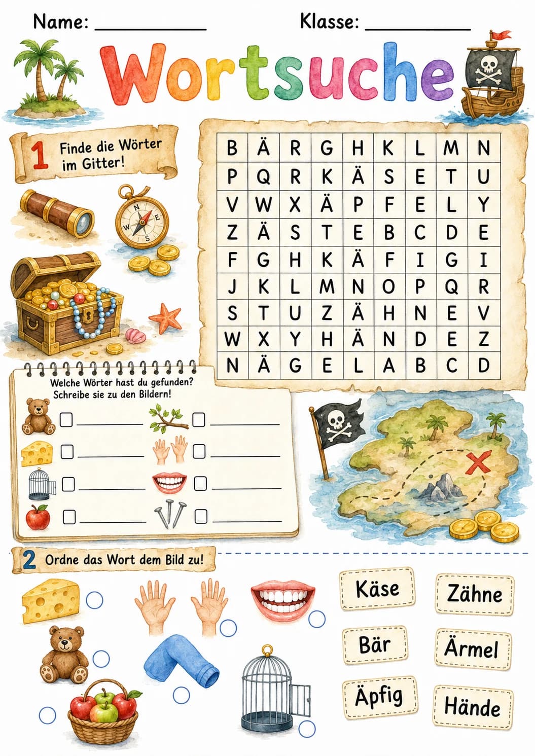 German Letter A Umlaut Phonics Worksheets Pack page 10 printable worksheet preview