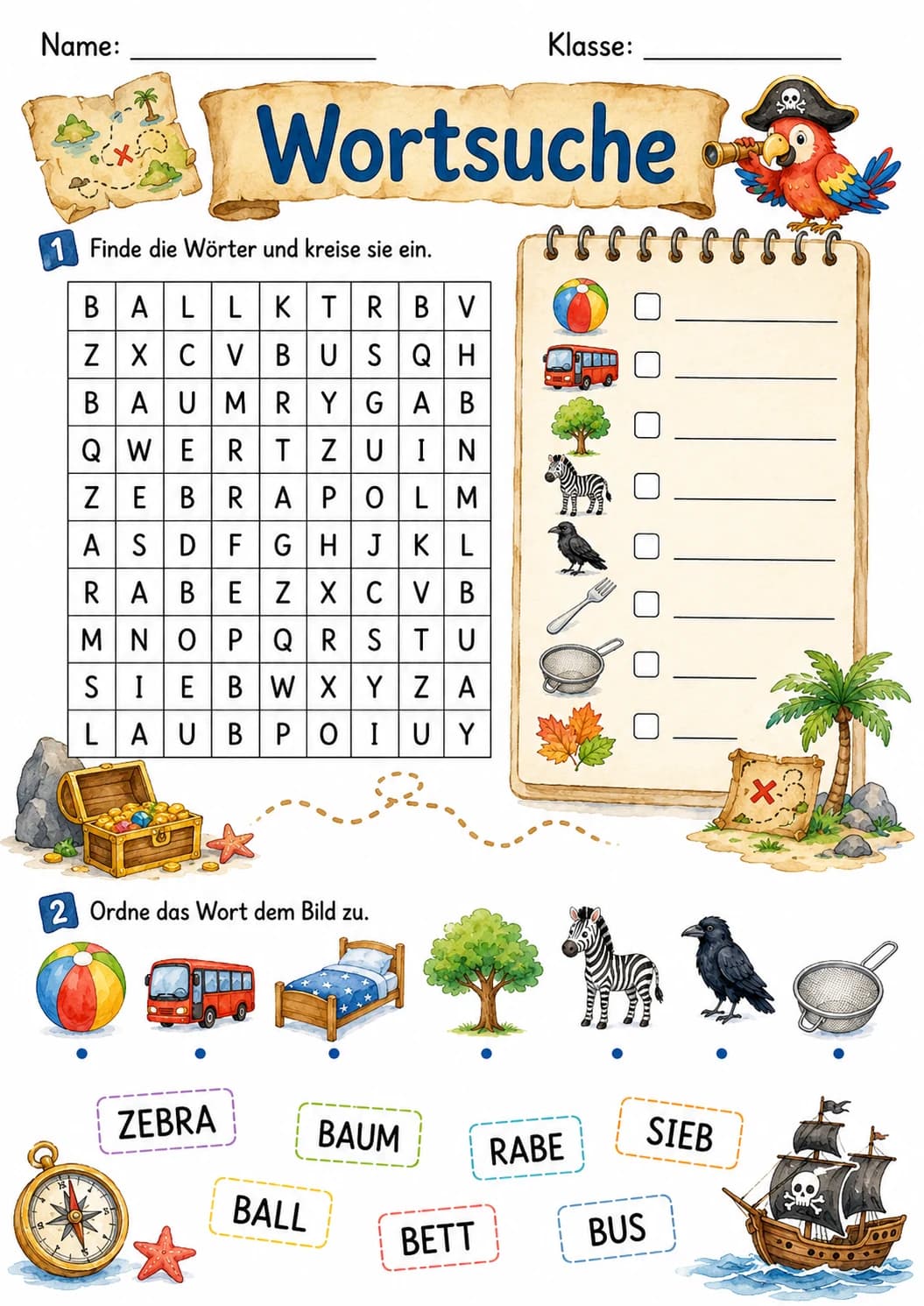 German Letter B Phonics Worksheets Pack page 5 printable worksheet preview