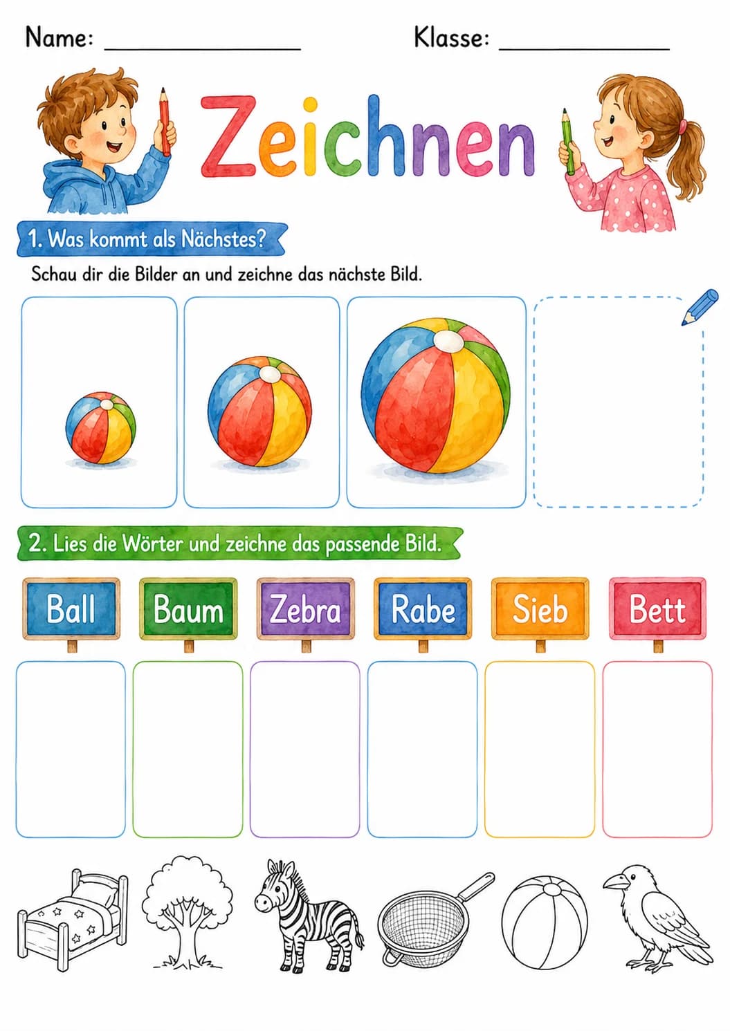 German Letter B Phonics Worksheets Pack page 7 printable worksheet preview