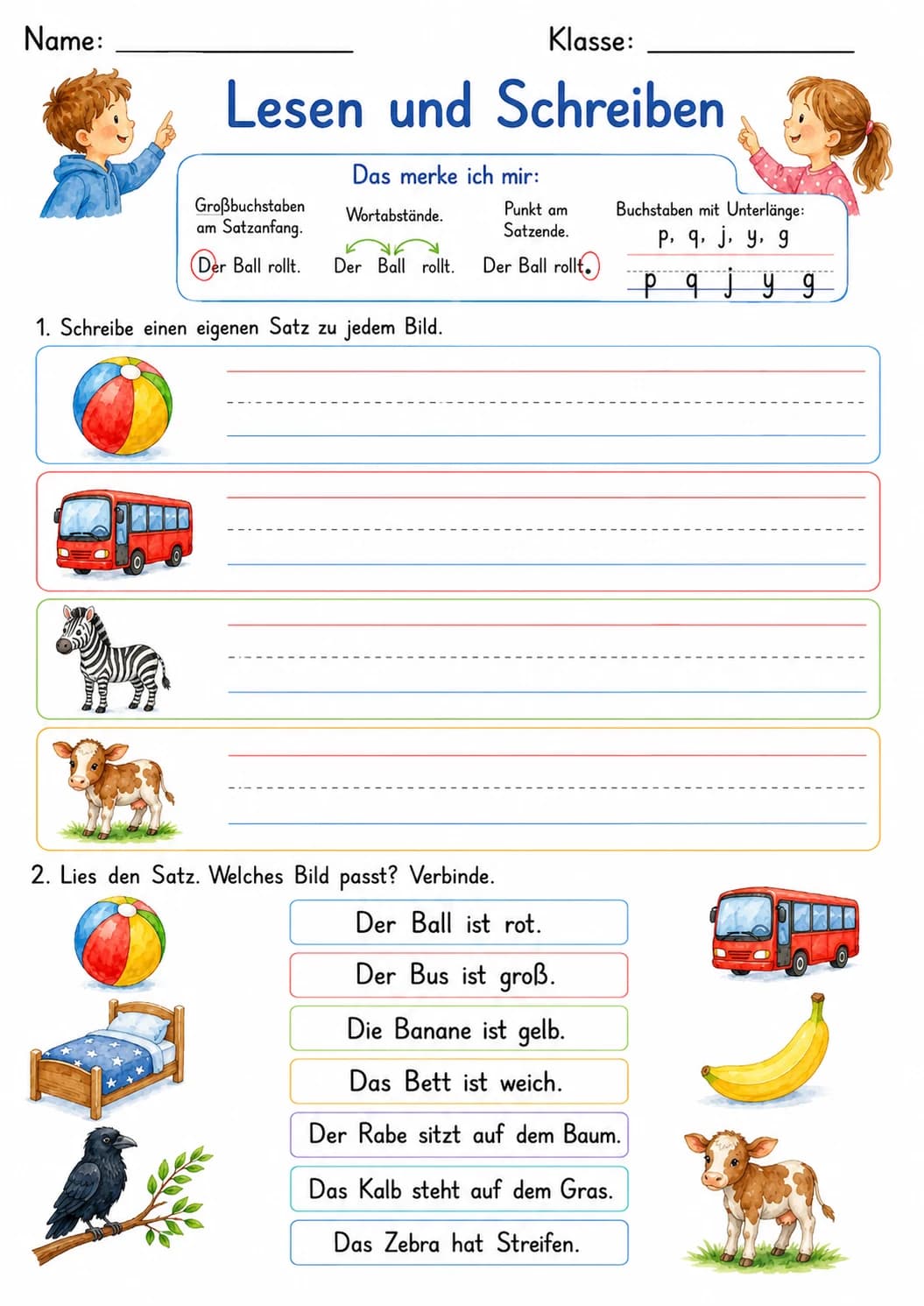 German Letter B Phonics Worksheets Pack page 10 printable worksheet preview