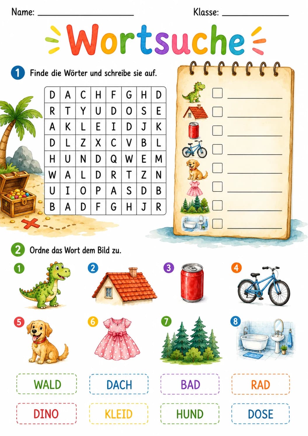 German Letter D Phonics Worksheets Pack page 4 printable worksheet preview