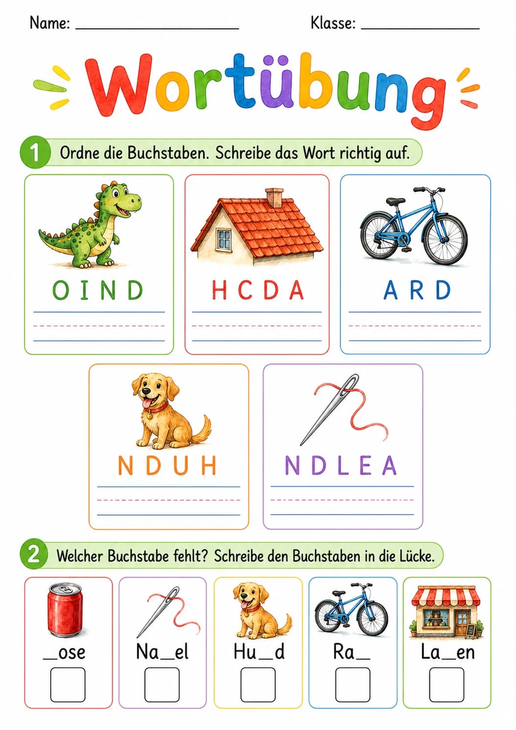 German Letter D Phonics Worksheets Pack page 7 printable worksheet preview