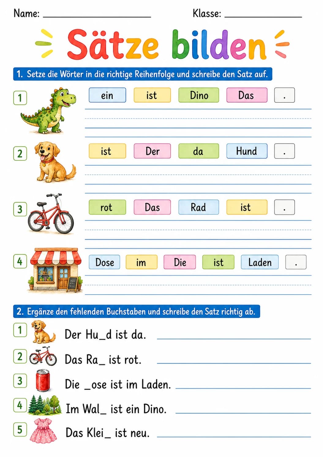 German Letter D Phonics Worksheets Pack page 8 printable worksheet preview