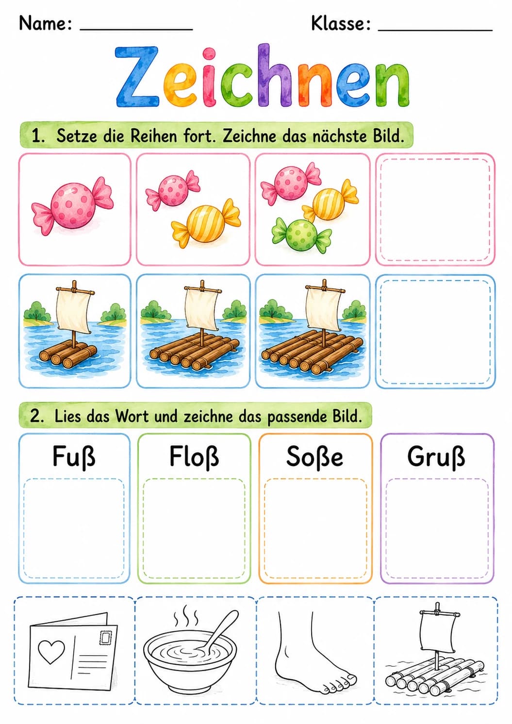 German Letter Eszett Phonics Worksheets Pack page 4 printable worksheet preview