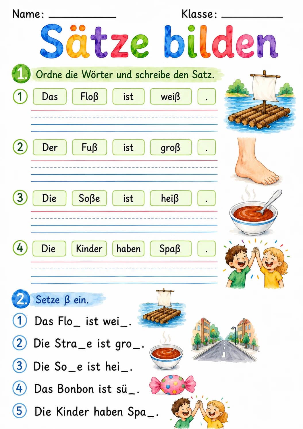 German Letter Eszett Phonics Worksheets Pack page 5 printable worksheet preview