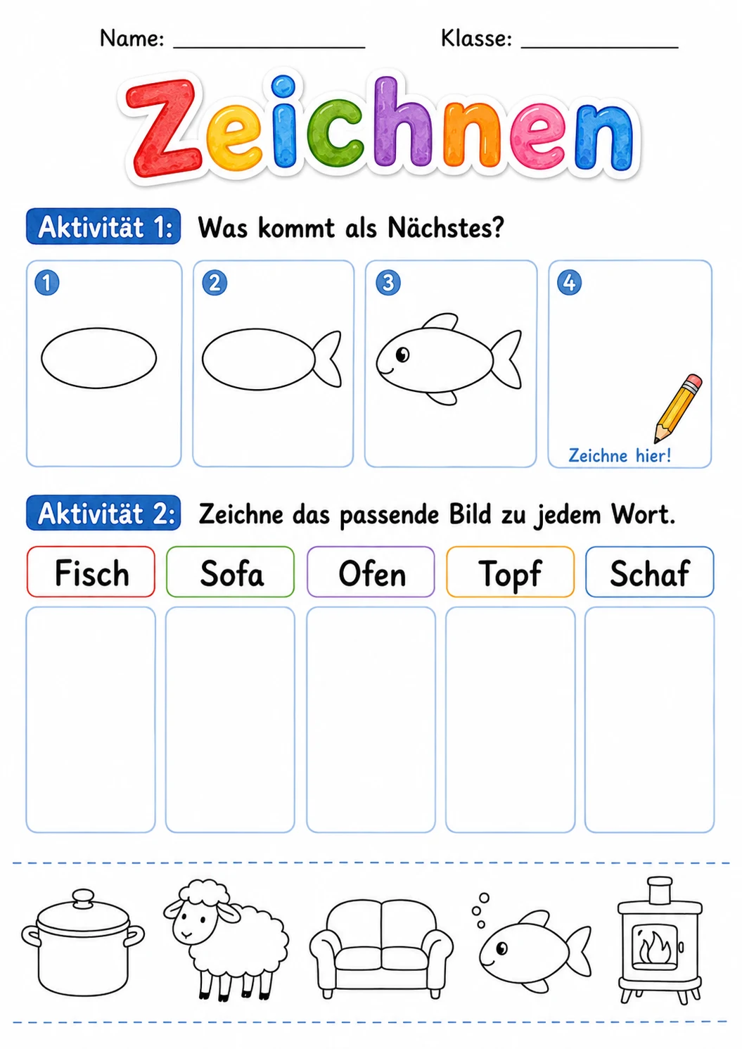 German Letter F Phonics Worksheets Pack page 5 printable worksheet preview