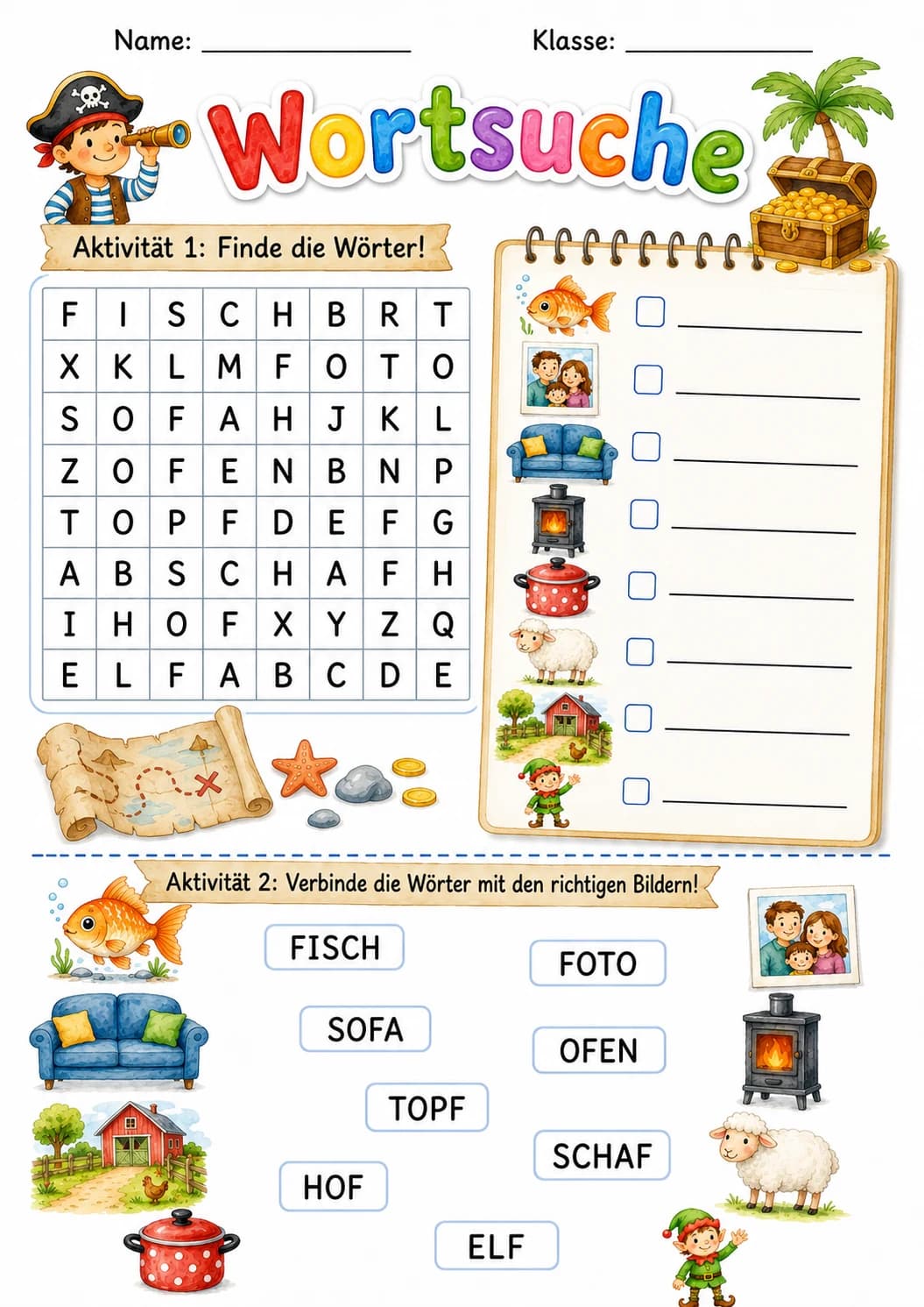 German Letter F Phonics Worksheets Pack page 9 printable worksheet preview