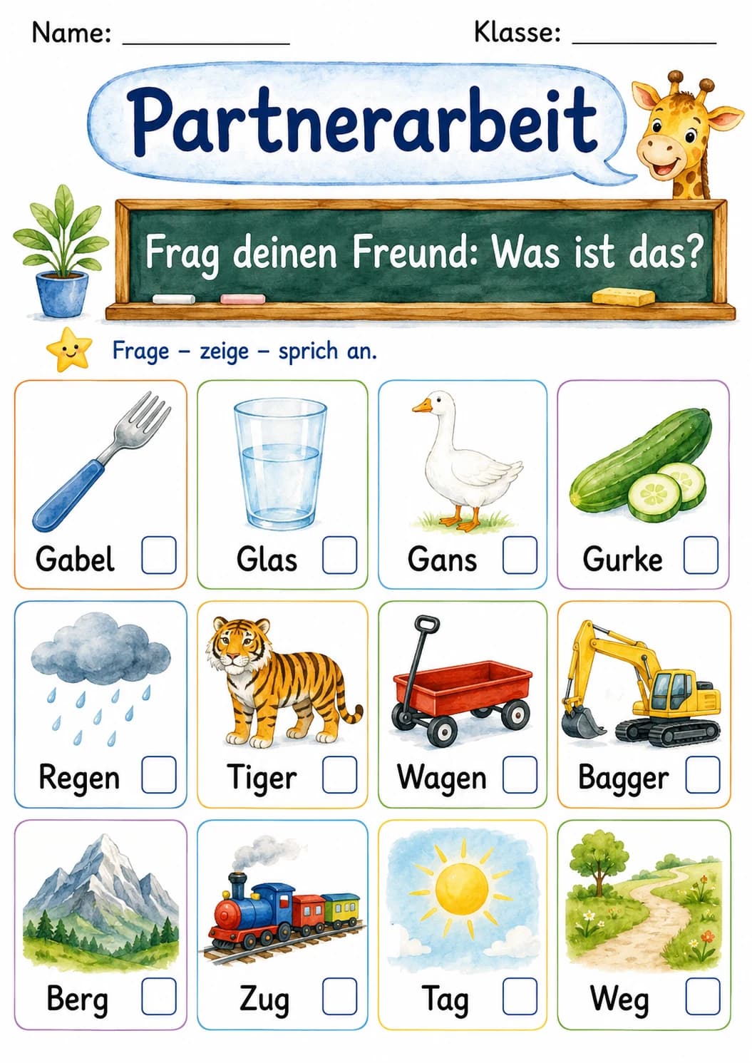 German Letter G Phonics Worksheets Pack page 7 printable worksheet preview