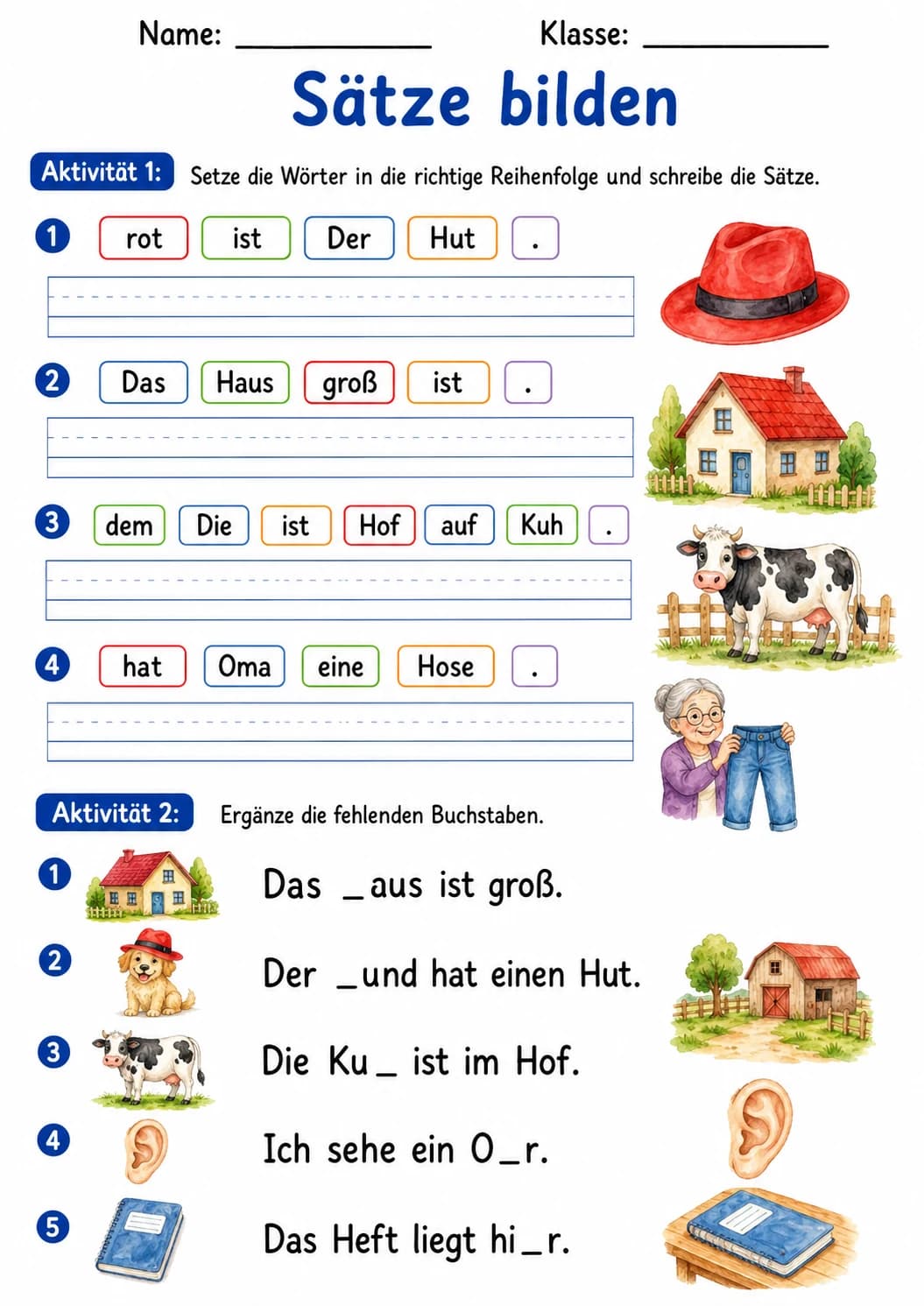 German Letter H Phonics Worksheets Pack printable worksheet pack preview from KiwiBee