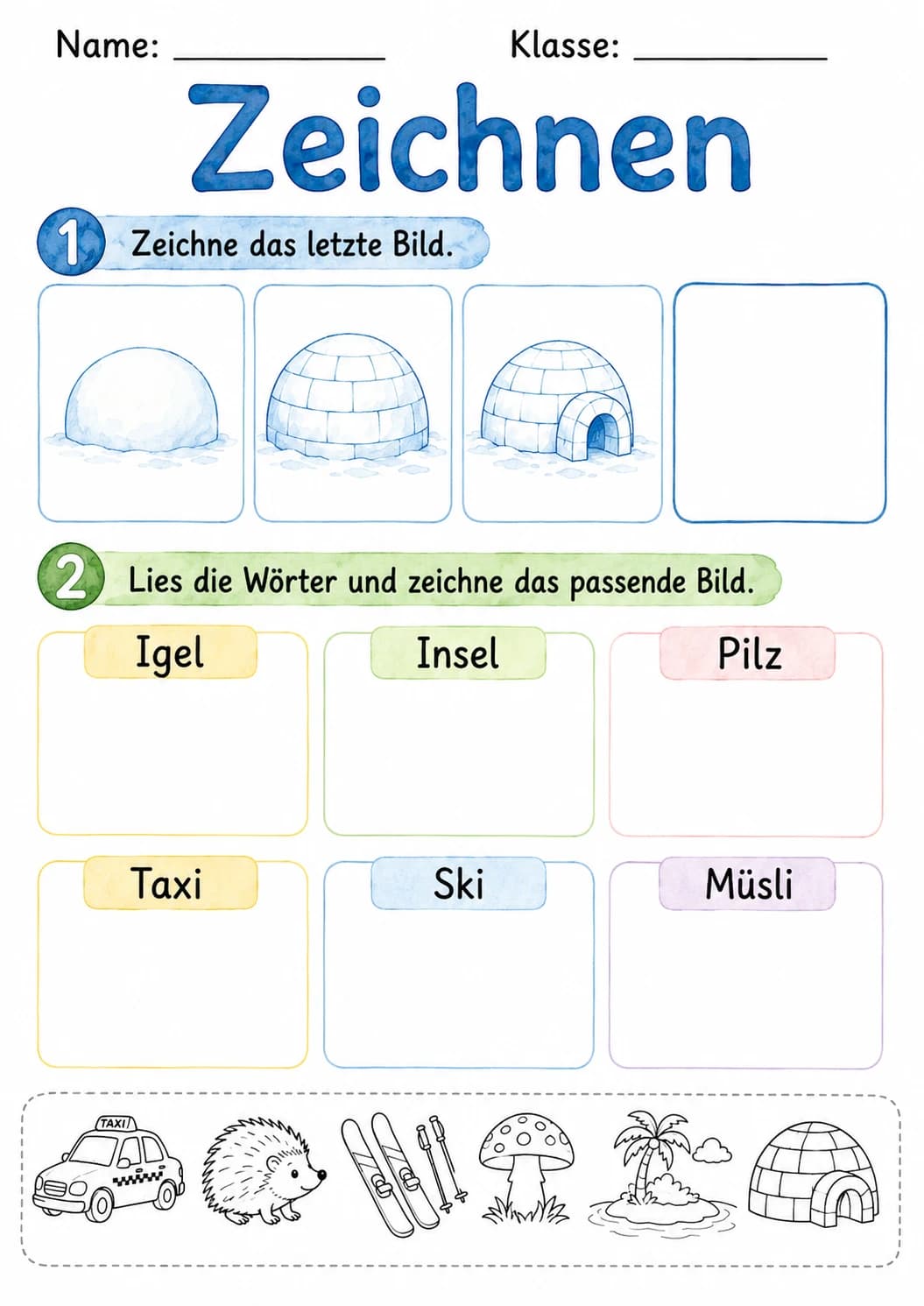 German Letter I Phonics Worksheets Pack page 7 printable worksheet preview