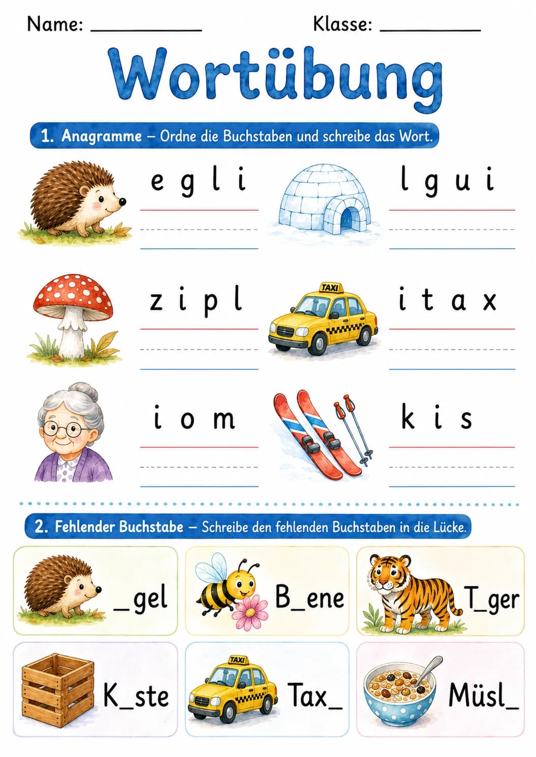 German Letter I Phonics Worksheets Pack page 8 printable worksheet preview