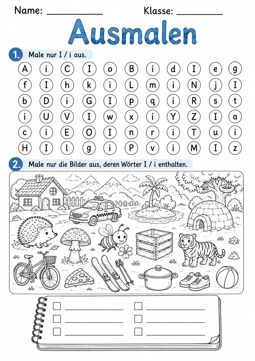 German Letter I Phonics Worksheets Pack page 9 printable worksheet preview