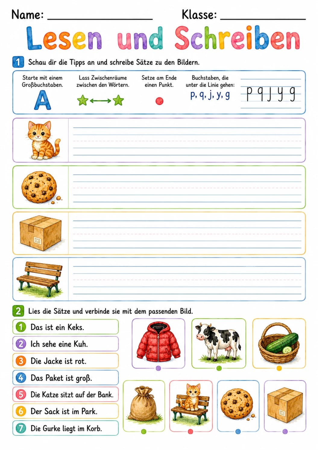German Letter K Phonics Worksheets Pack printable worksheet pack preview from KiwiBee