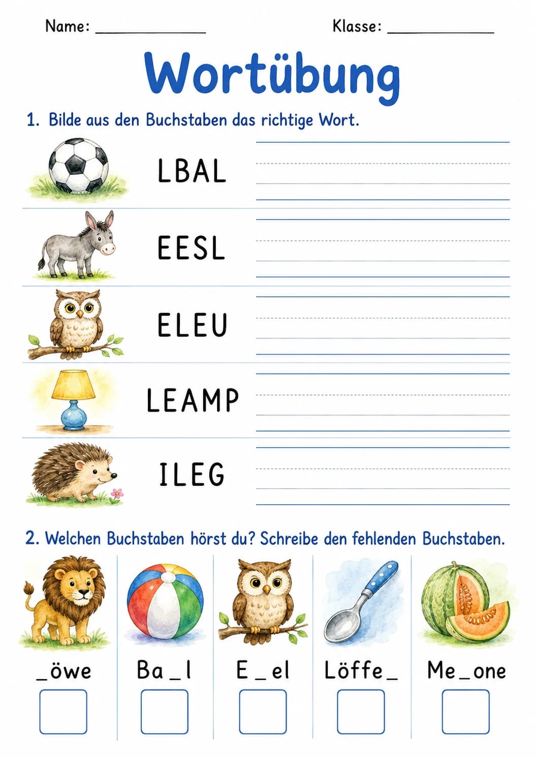 German Letter L Phonics Worksheets Pack page 3 printable worksheet preview