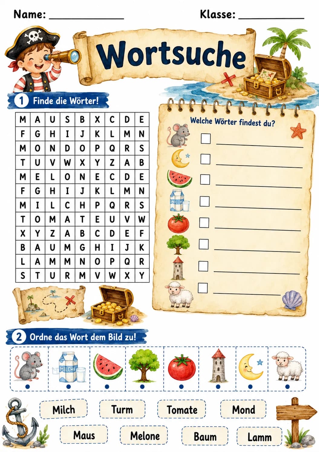 German Letter M Phonics Worksheets Pack printable worksheet pack preview from KiwiBee