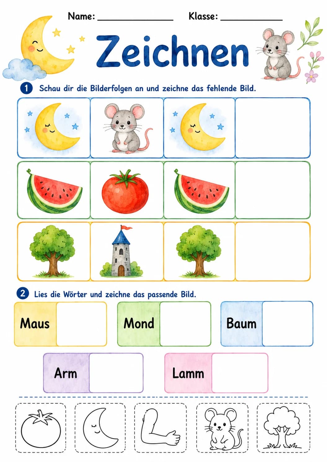 German Letter M Phonics Worksheets Pack page 10 printable worksheet preview