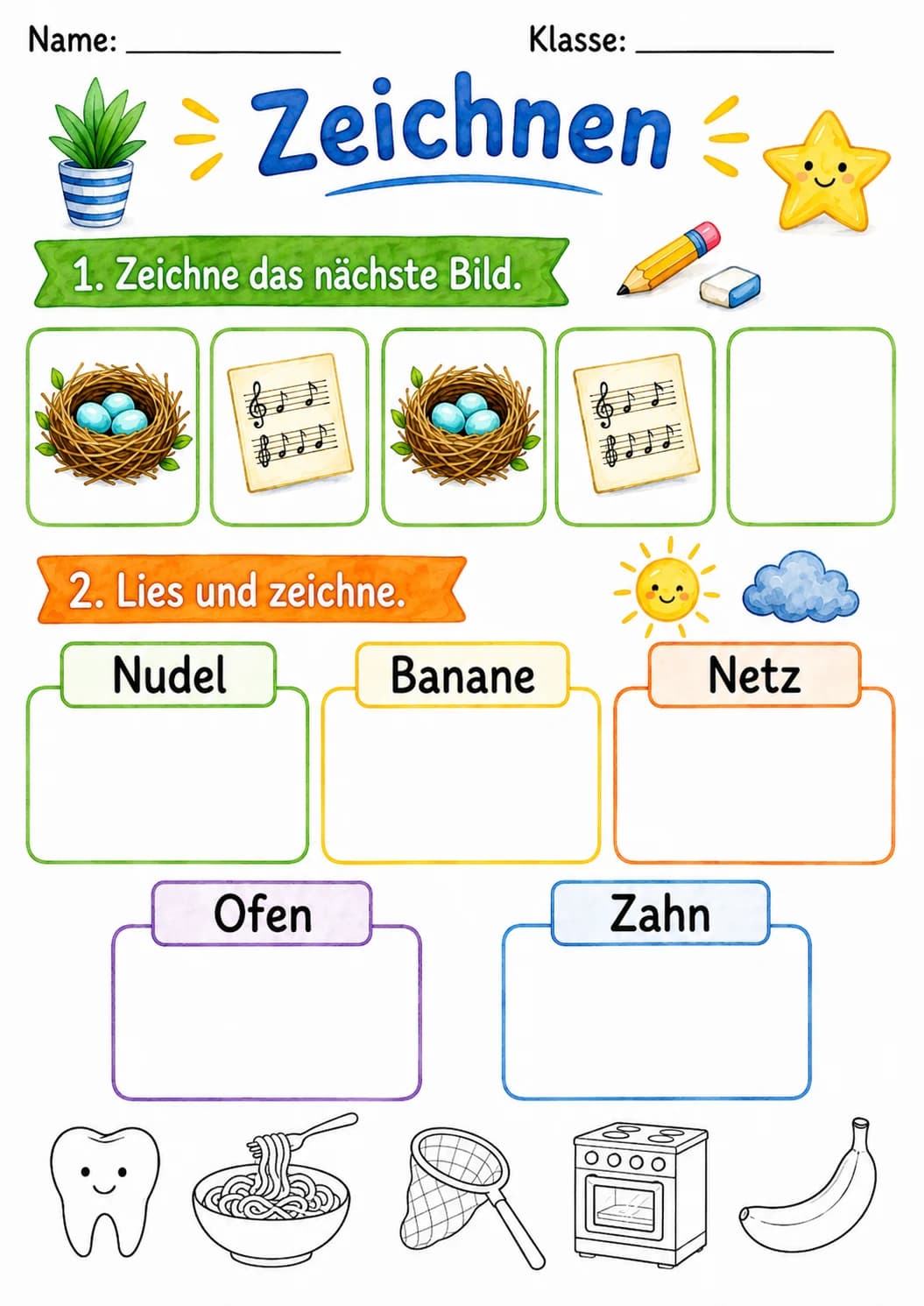 German Letter N Phonics Worksheets Pack printable worksheet pack preview from KiwiBee