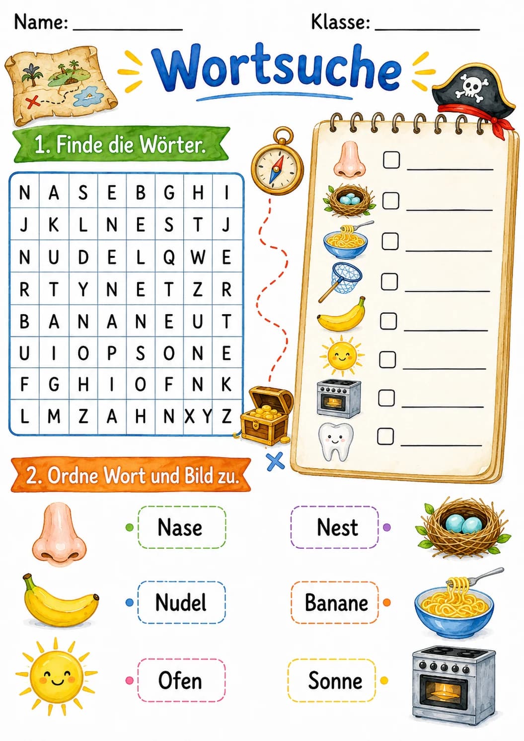 German Letter N Phonics Worksheets Pack page 7 printable worksheet preview