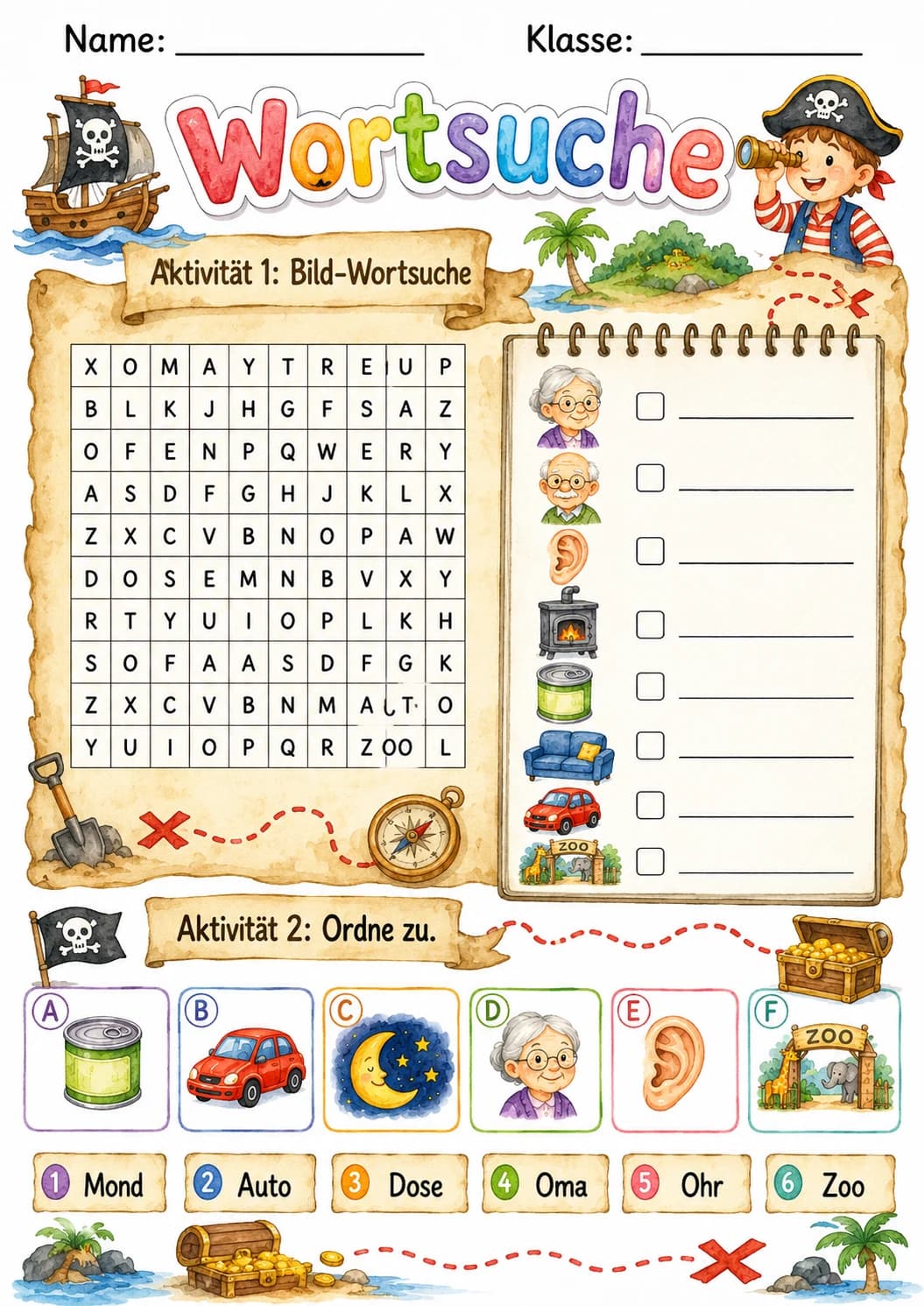 German Letter O Phonics Worksheets Pack printable worksheet pack preview from KiwiBee