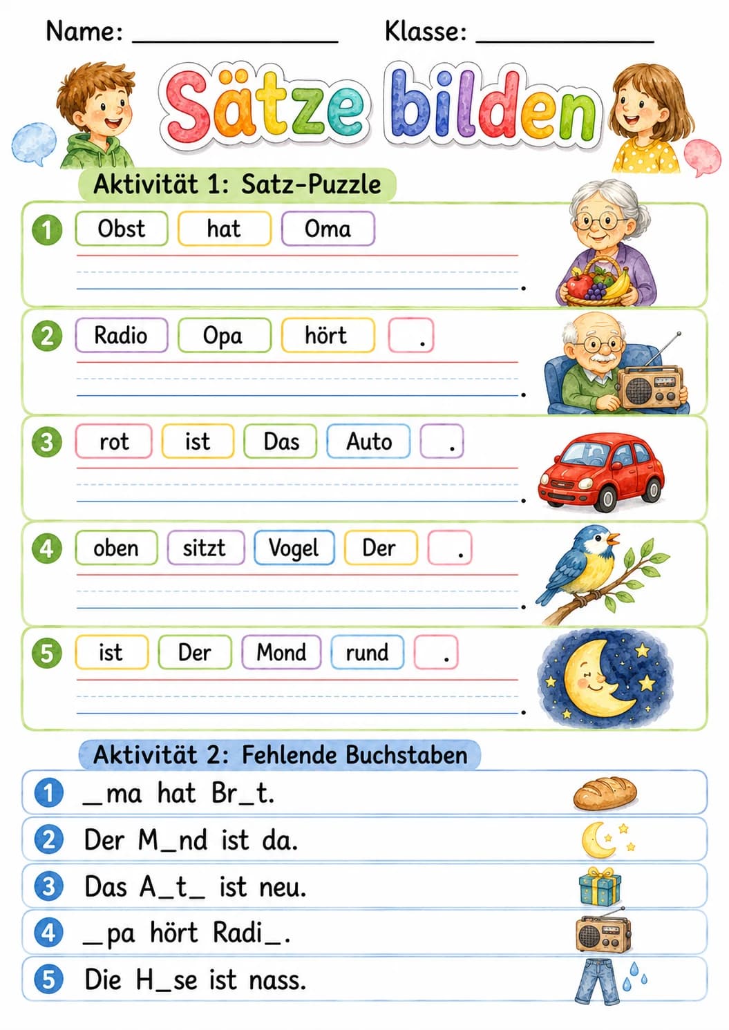 German Letter O Phonics Worksheets Pack page 5 printable worksheet preview
