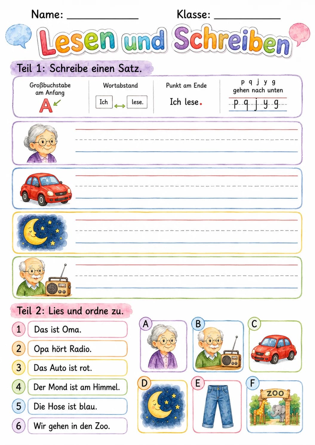 German Letter O Phonics Worksheets Pack page 9 printable worksheet preview