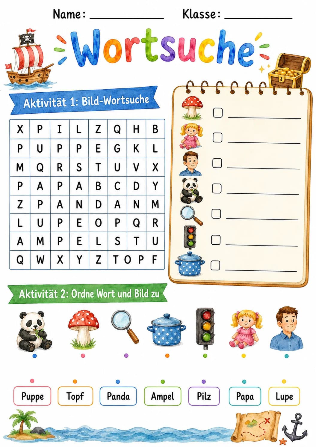 German Letter P Phonics Worksheets Pack page 5 printable worksheet preview
