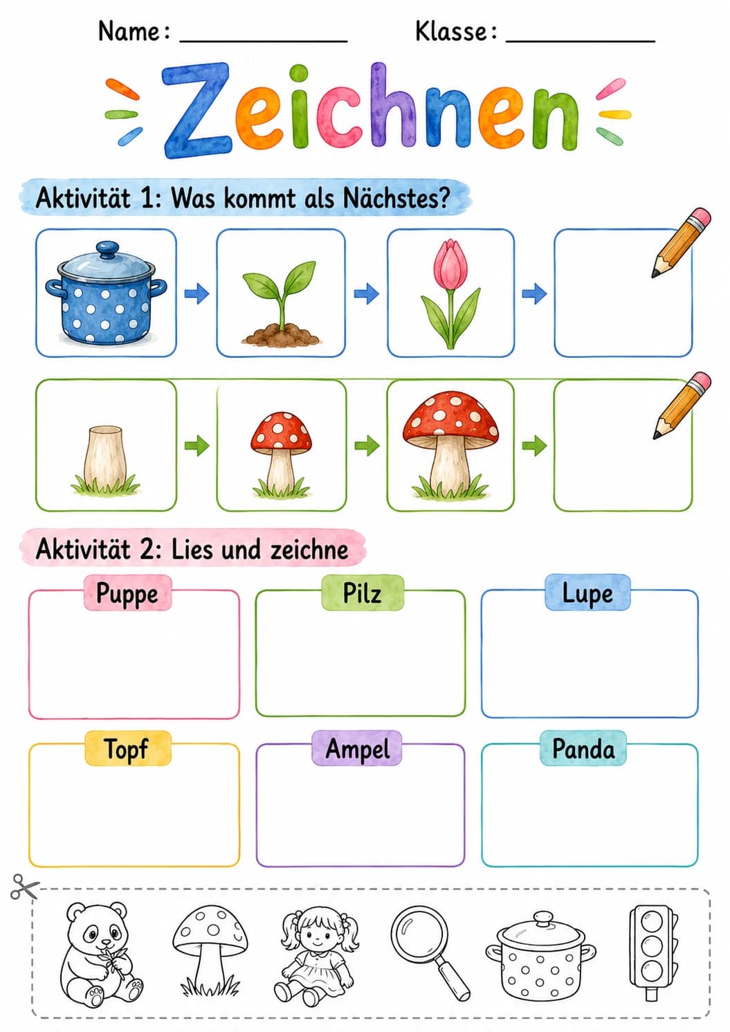 German Letter P Phonics Worksheets Pack page 6 printable worksheet preview
