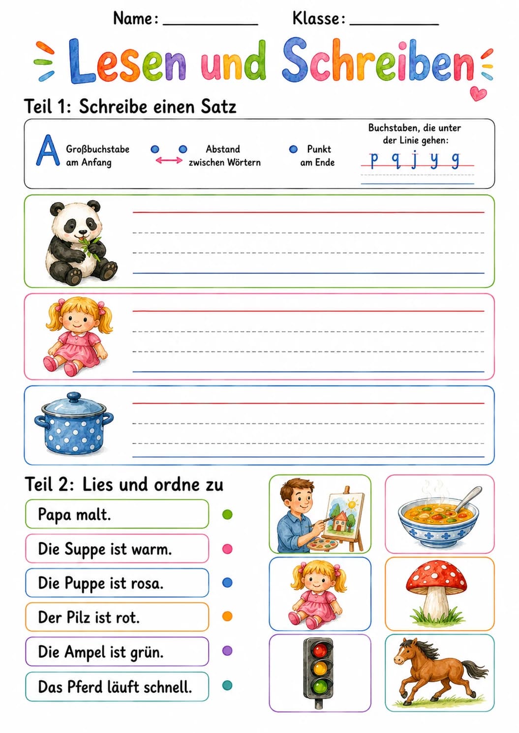 German Letter P Phonics Worksheets Pack page 8 printable worksheet preview