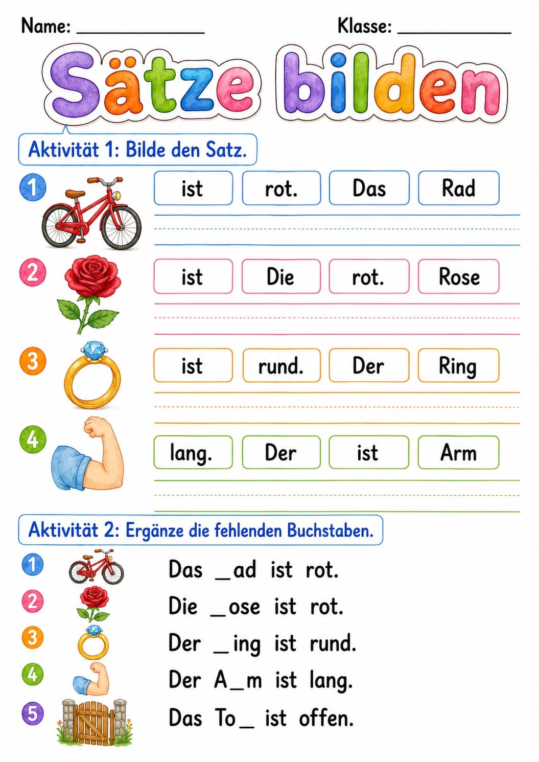 German Letter R Phonics Worksheets Pack page 6 printable worksheet preview