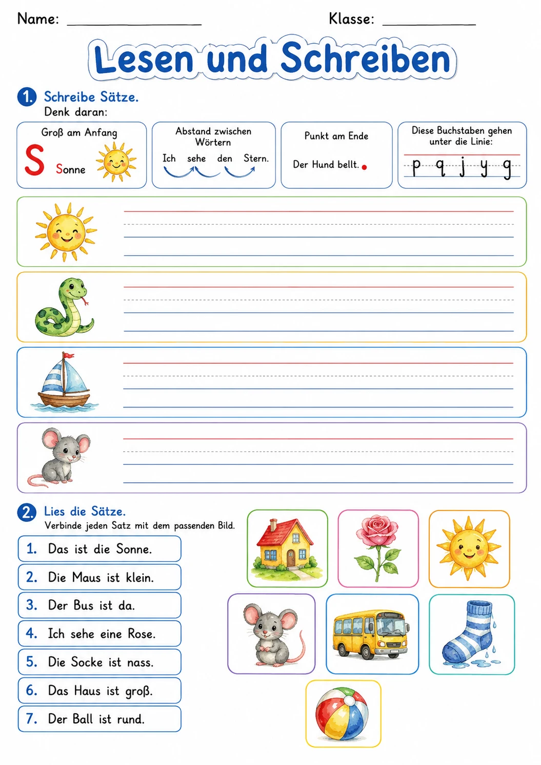 German Letter S Phonics Worksheets Pack page 7 printable worksheet preview