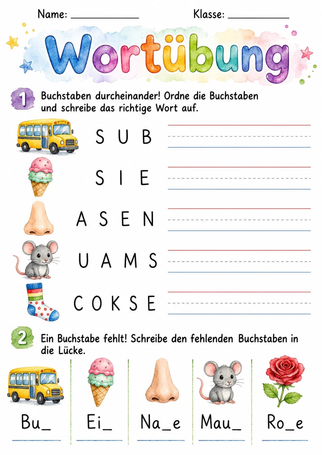German Letter S Phonics Worksheets Pack page 9 printable worksheet preview