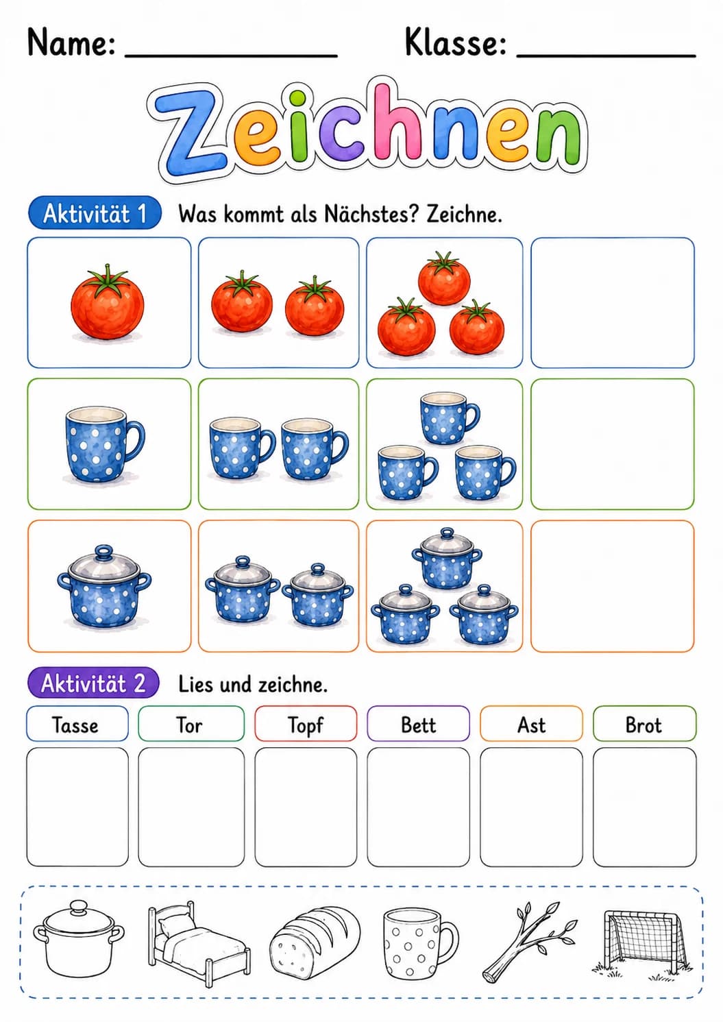 German Letter T Phonics Worksheets Pack page 6 printable worksheet preview