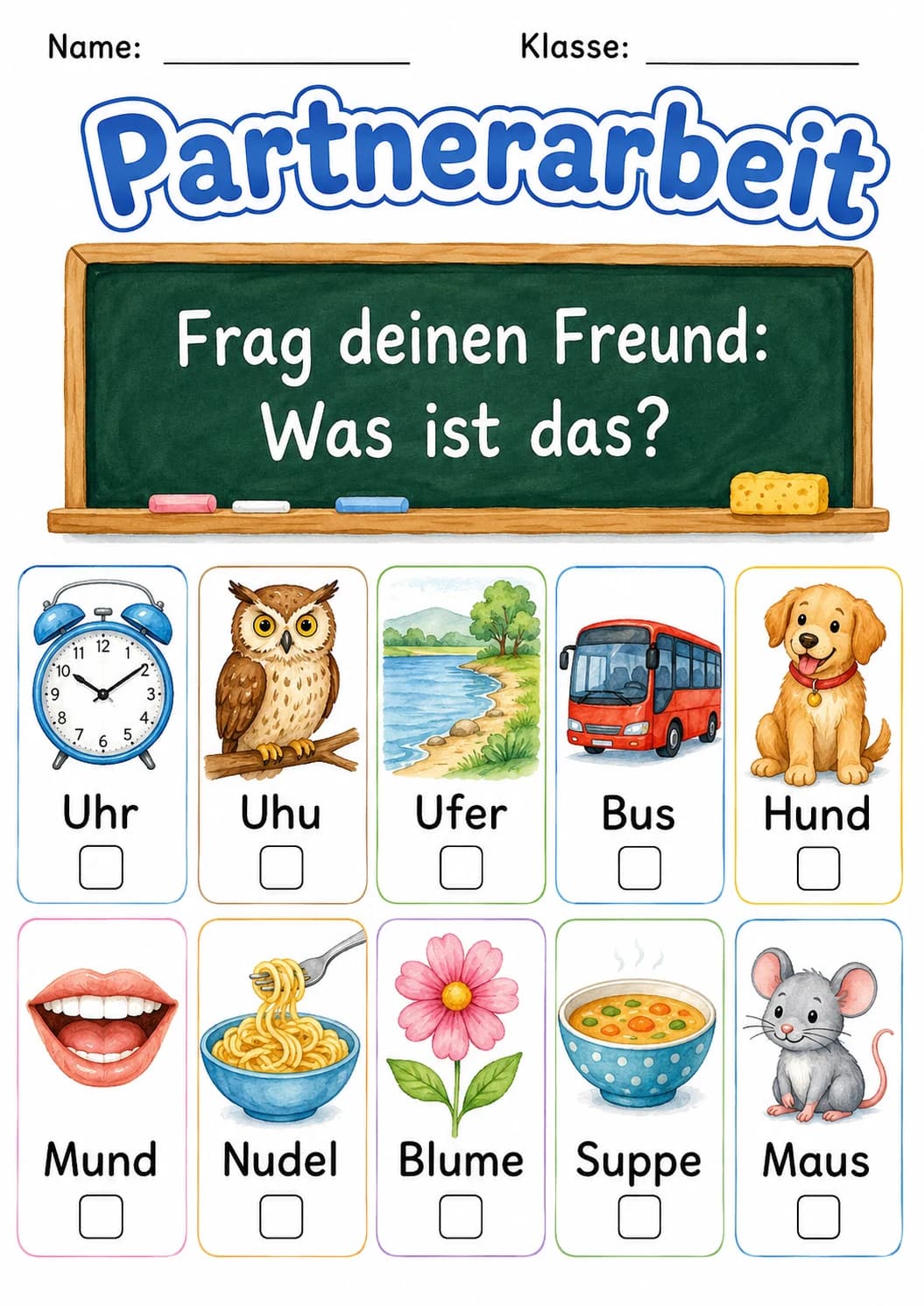 German Letter U Phonics Worksheets Pack page 3 printable worksheet preview