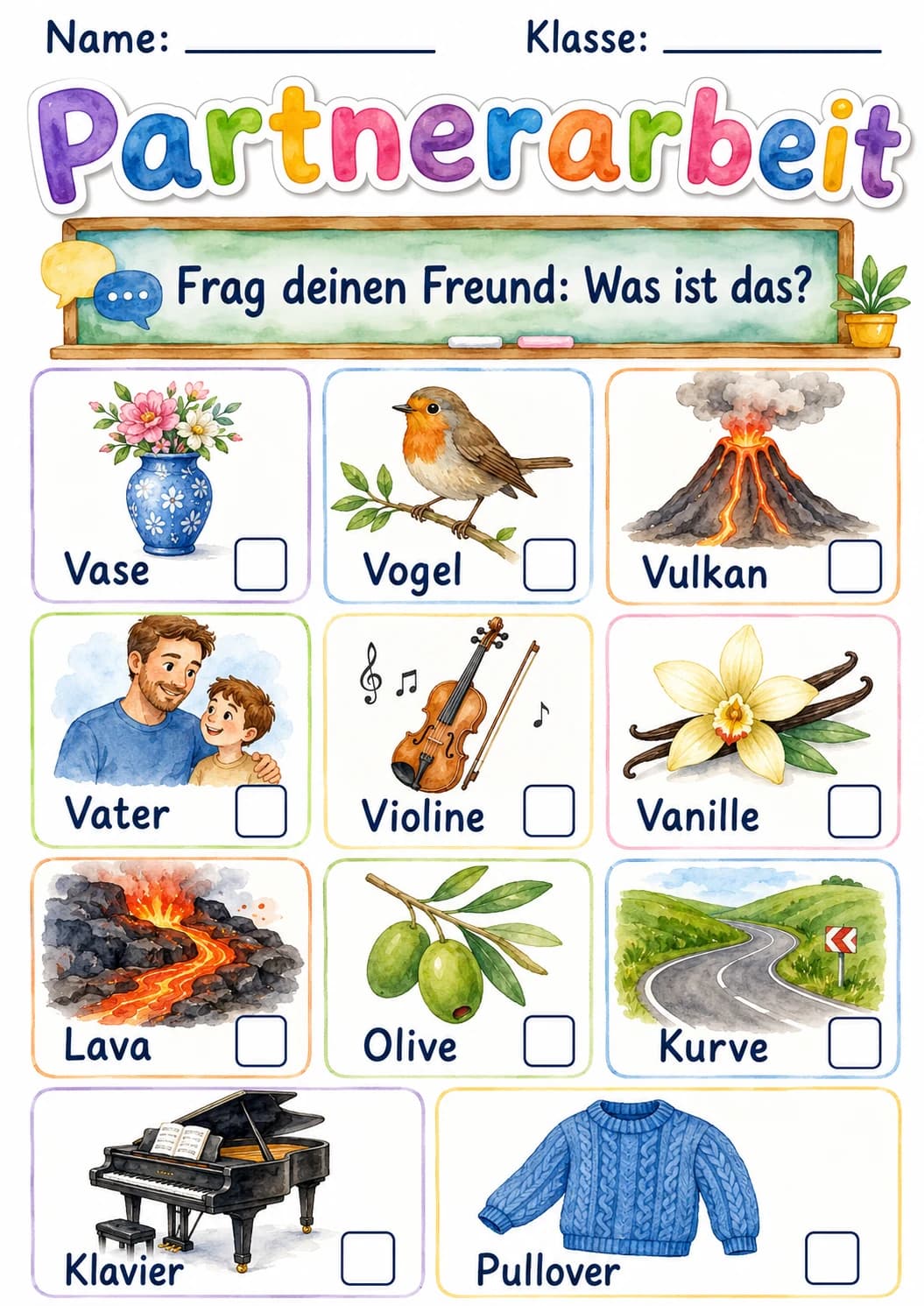 German Letter V Phonics Worksheets Pack page 2 printable worksheet preview