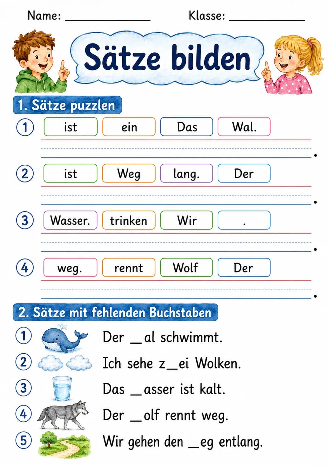German Letter W Phonics Worksheets Pack page 5 printable worksheet preview