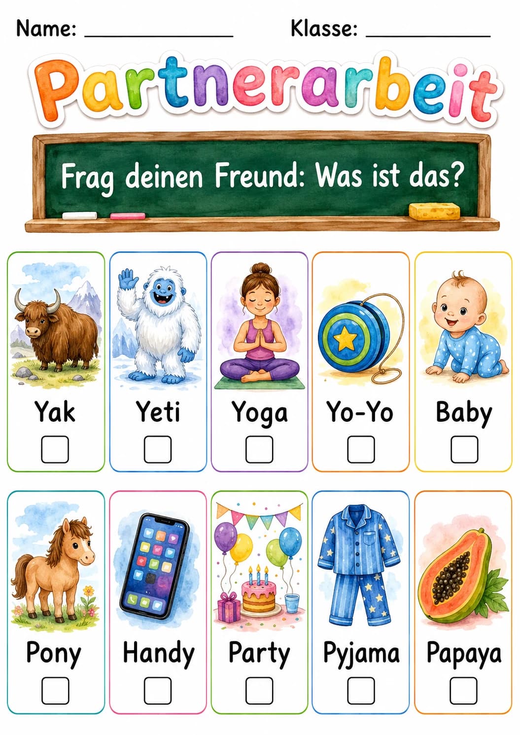 German Letter Y Phonics Worksheets Pack page 3 printable worksheet preview