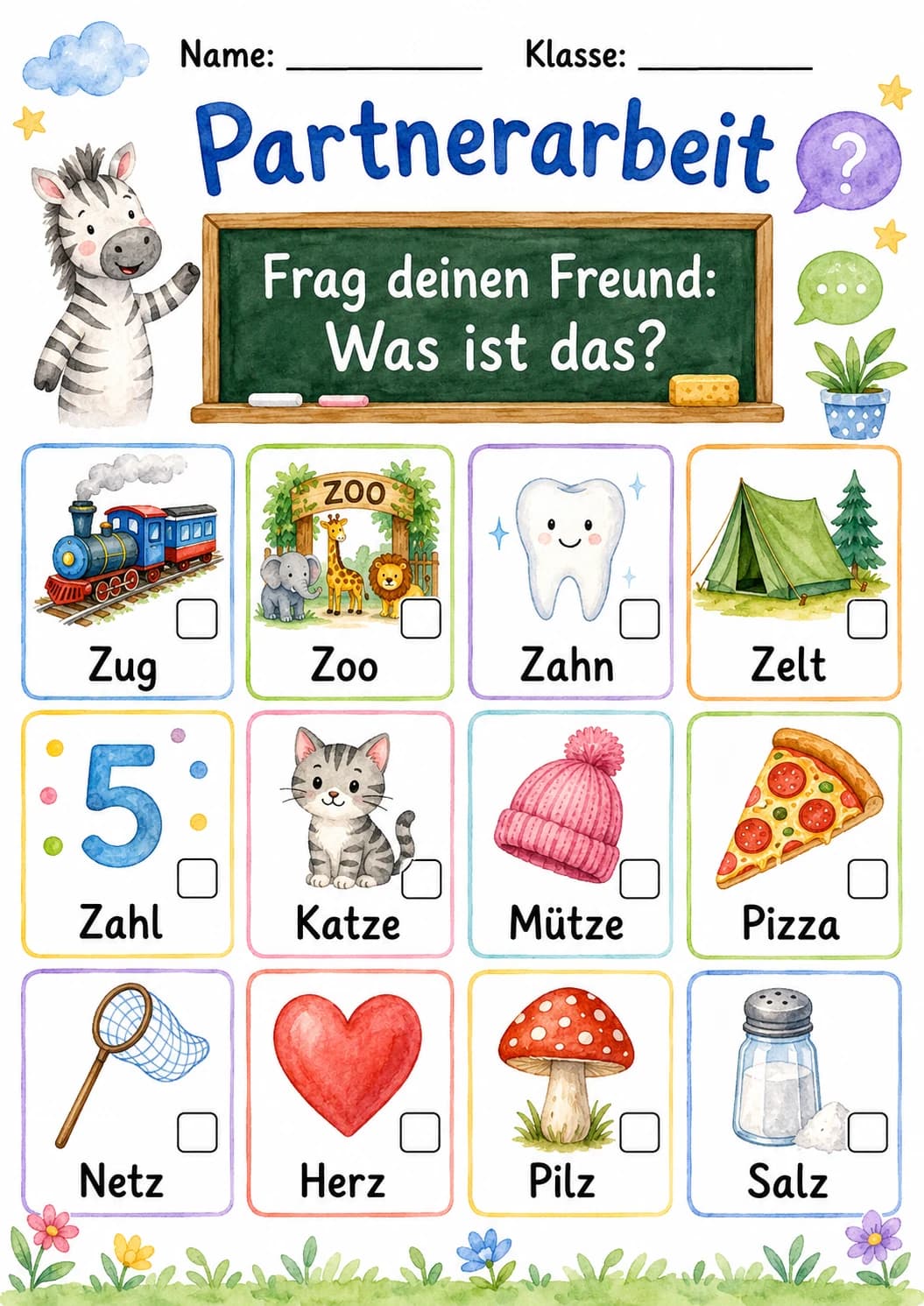 German Letter Z Phonics Worksheets Pack page 3 printable worksheet preview